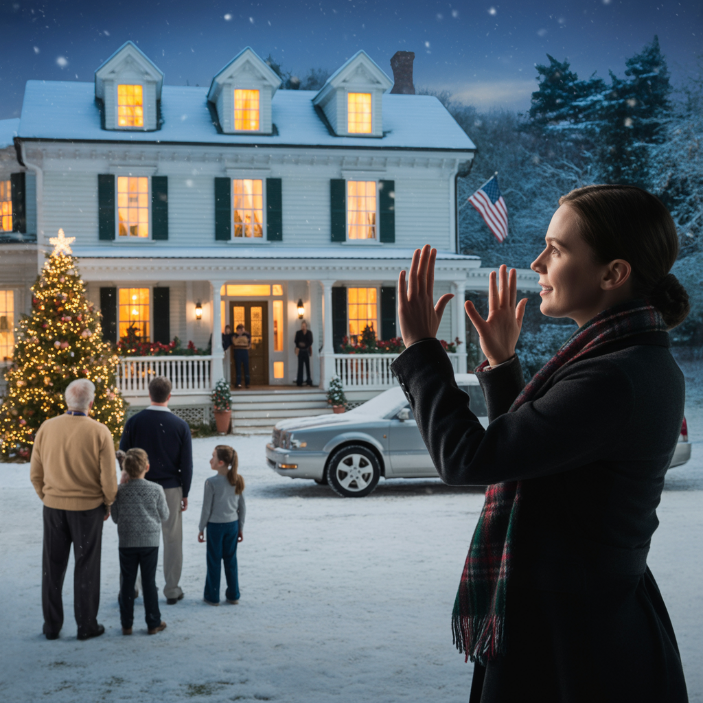 It Was -10°c On Christmas Eve When My Dad Sent Me Outside Into The Snow For “Talking Back To Him At Dinner.” I Stood There Watching Them Open Presents Through The Window. An Hour Later, A Black Limo Pulled Up. My Billionaire Grandmother Stepped Out, Saw Me Shivering, Glanced At The House, And Said Quietly, “We’re Done Here.” By The Next Morning, Nothing About That House — Or My Life — Was The Same.