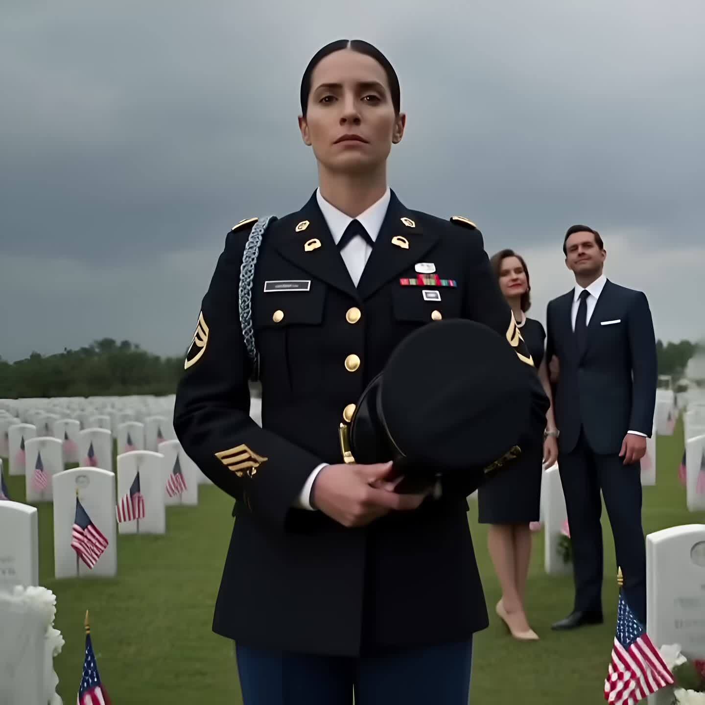 The day my sister mocked my uniform at our father’s funeral – and the doorbell that changed everything