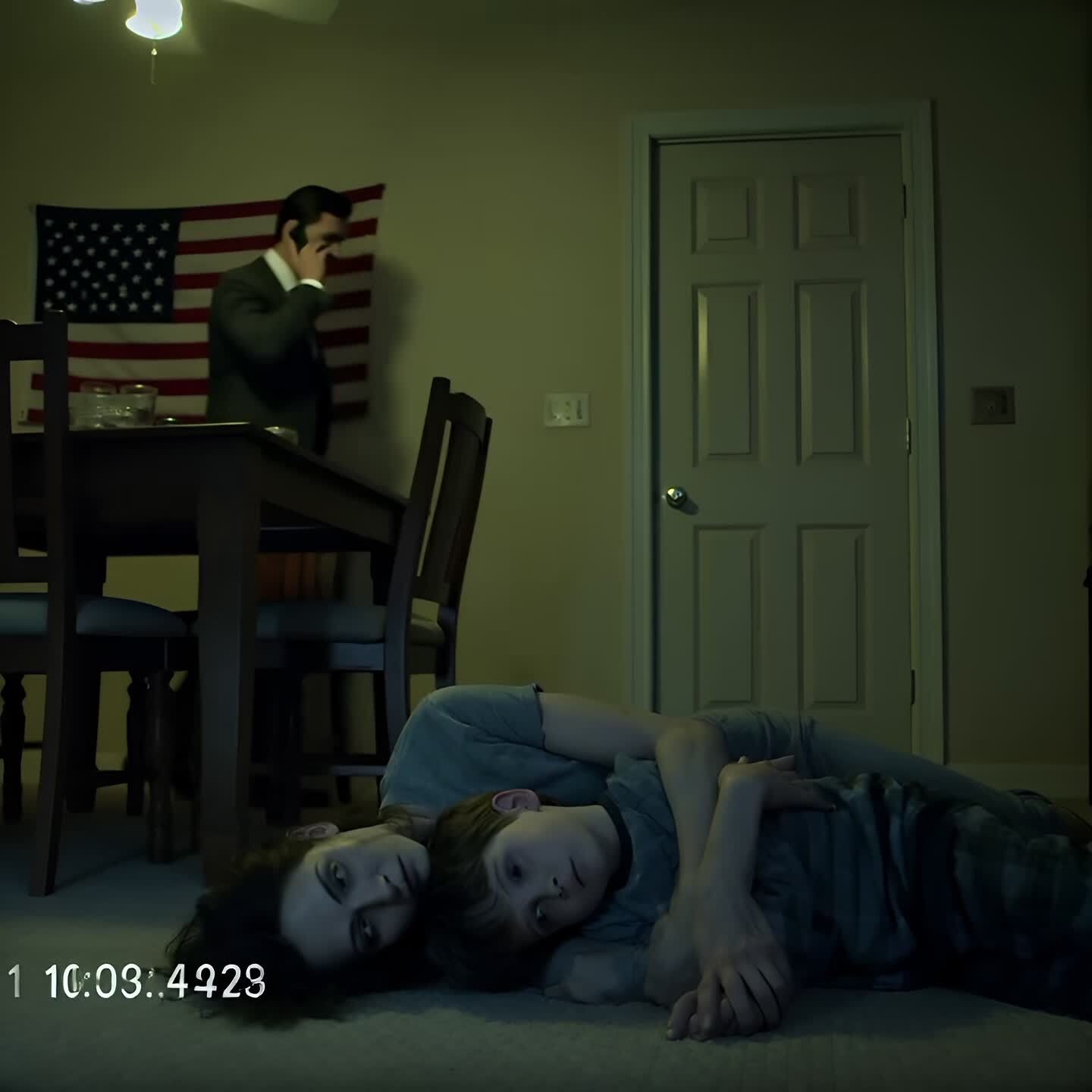 My husband made dinner, and soon after my son and i collapsed. as i pretended