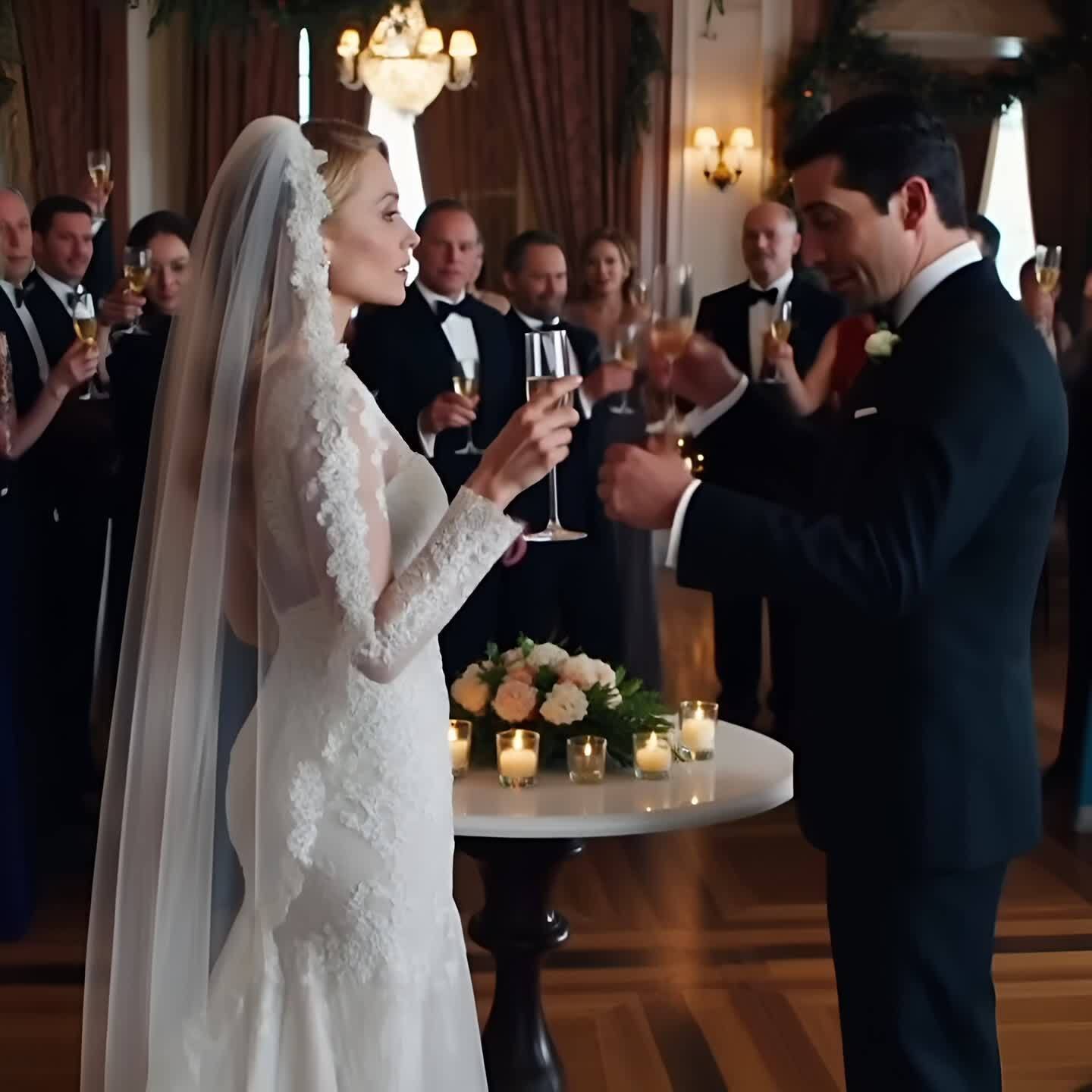 At Our Wedding, I Saw My Husband Slip Something Into My Champagne. I Swapped Our Glasses. When He Finished The Toast And Drank, I Whispered: “Wrong Glass, Darling.” His Face Went White Because