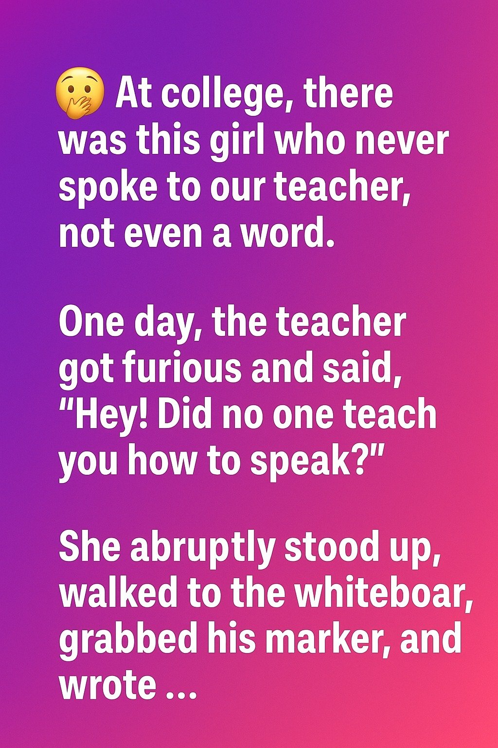 The Silent Student Who Taught the Loudest Lesson