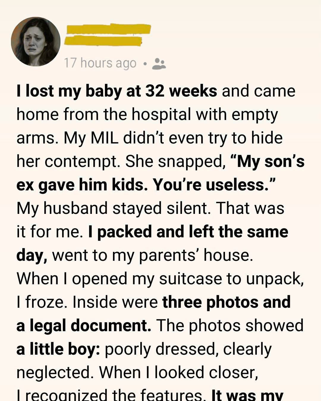 After I Lost My Baby, My Mother-in-Law Forced Me Out — But She Left Behind a Secret I Was Never Supposed to Find