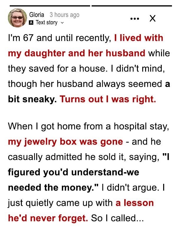 My Son-in-Law Sold My Jewelry While I Was in the Hospital – But I Found the Perfect Way to Teach Him a Lesson