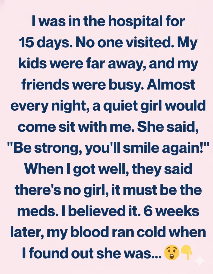 A Quiet Girl Kept Sitting by My Hospital Bed Each Night — Until Doctors Told Me She Never Existed