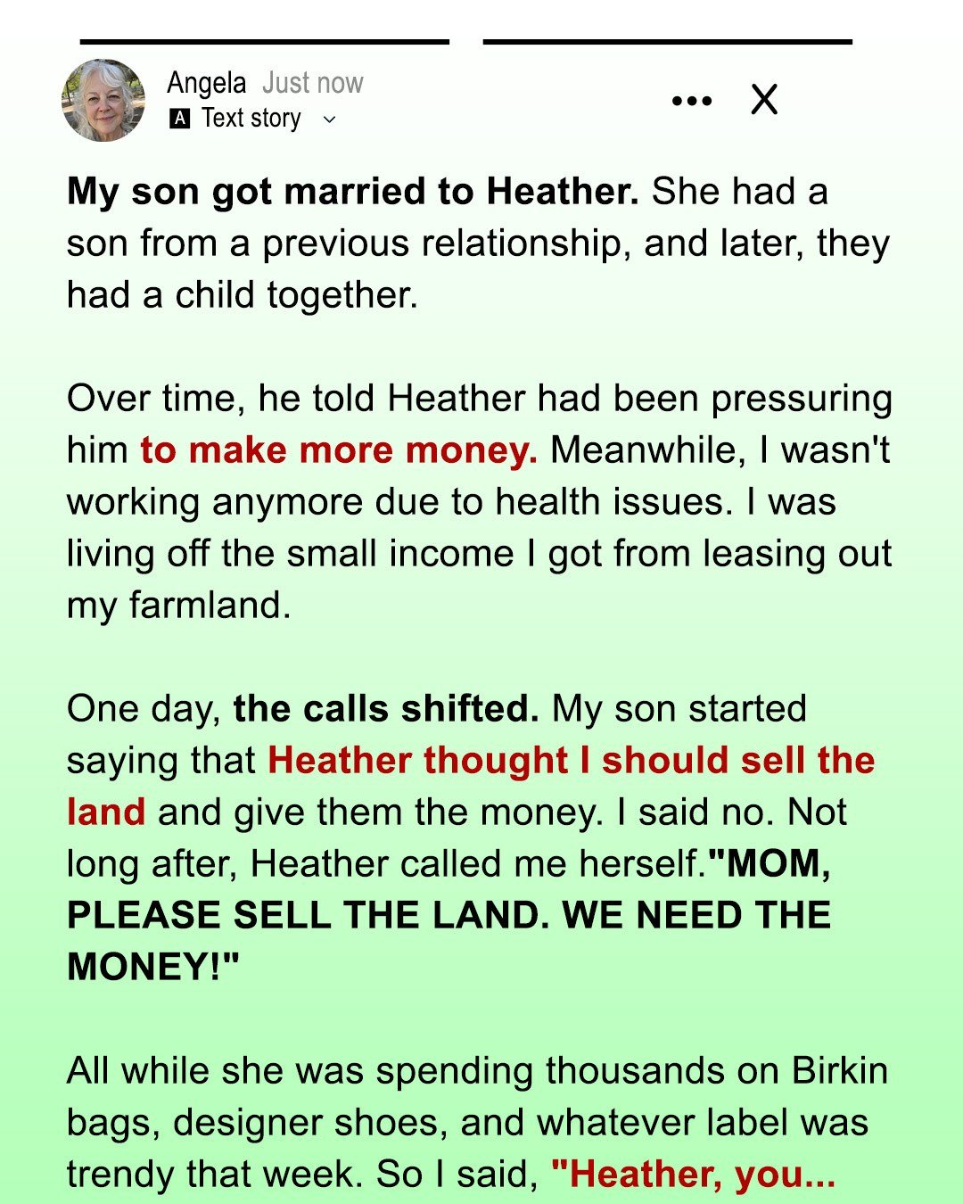 My DIL Demanded I Sell My Land to Fund Her Luxury Lifestyle — I Finally Had Enough and Taught Her a Lesson She Won’t Forget