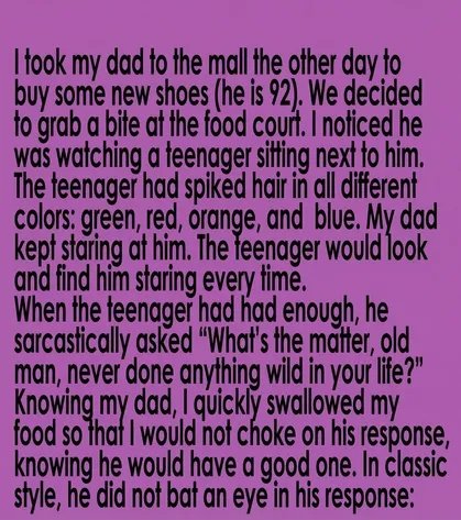 An Unexpected Conversation at the Food Court