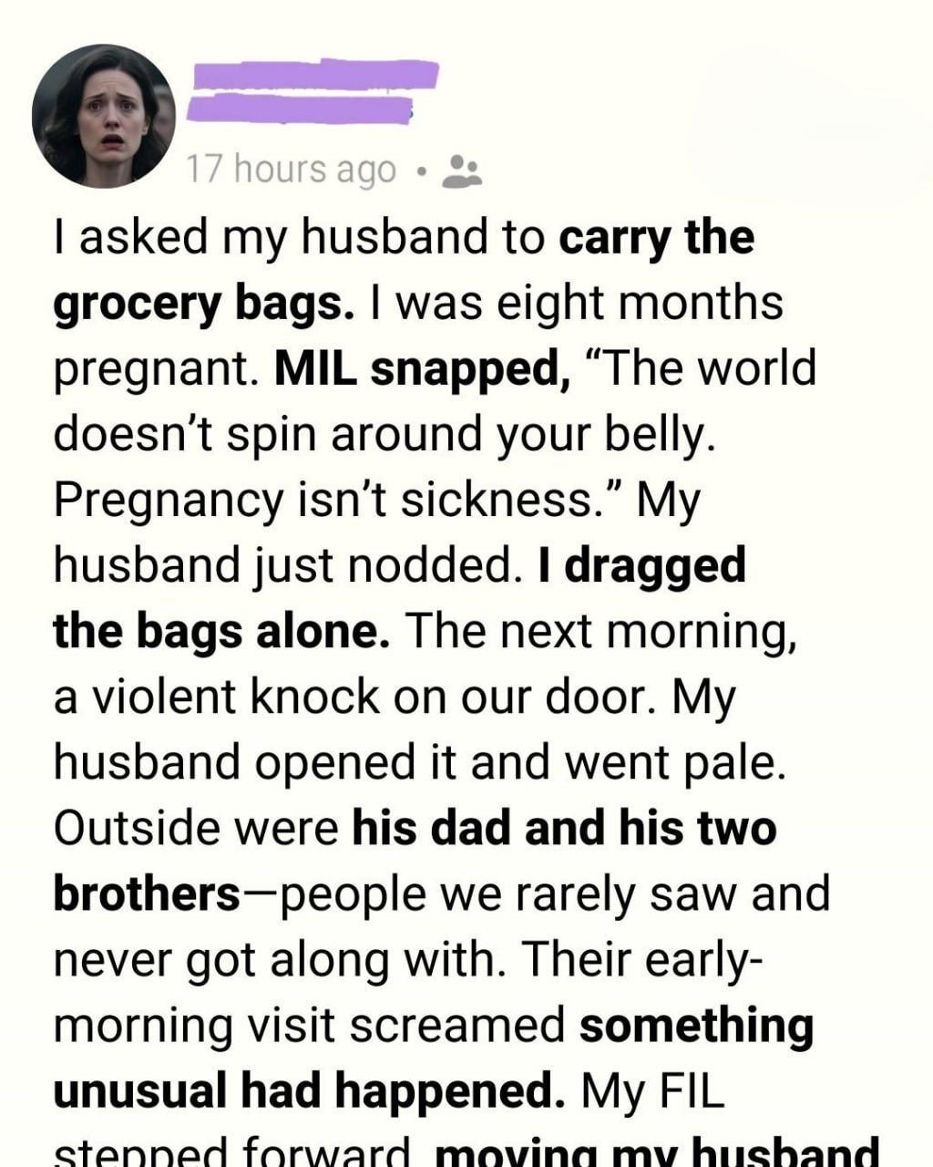 I Was Eight Months Pregnant and Carrying Groceries Alone What Happened the Next Morning Changed Everything